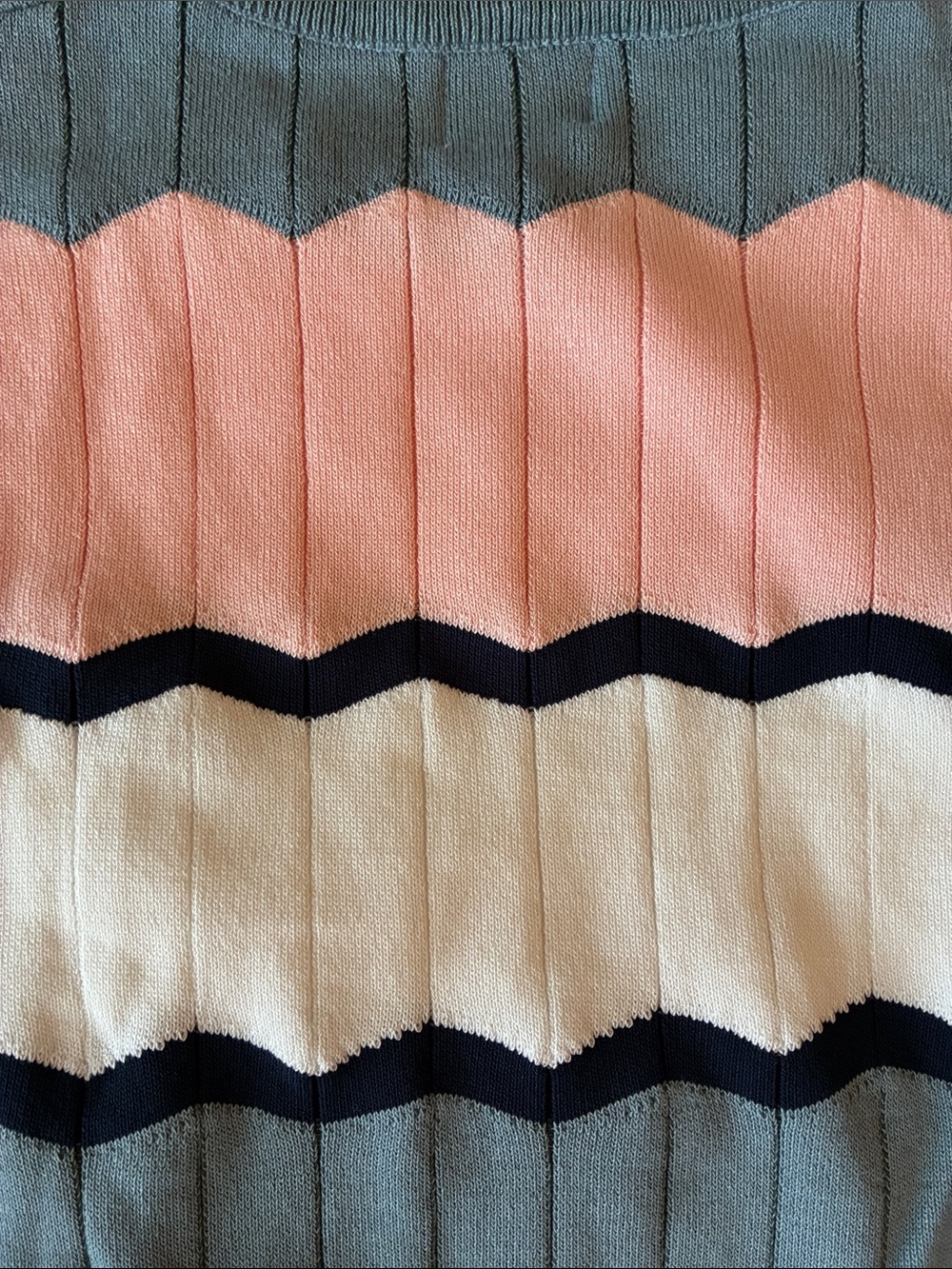 YAL Striped Crewneck Sweater in Pink, Blue & White - Picture 11 of 12